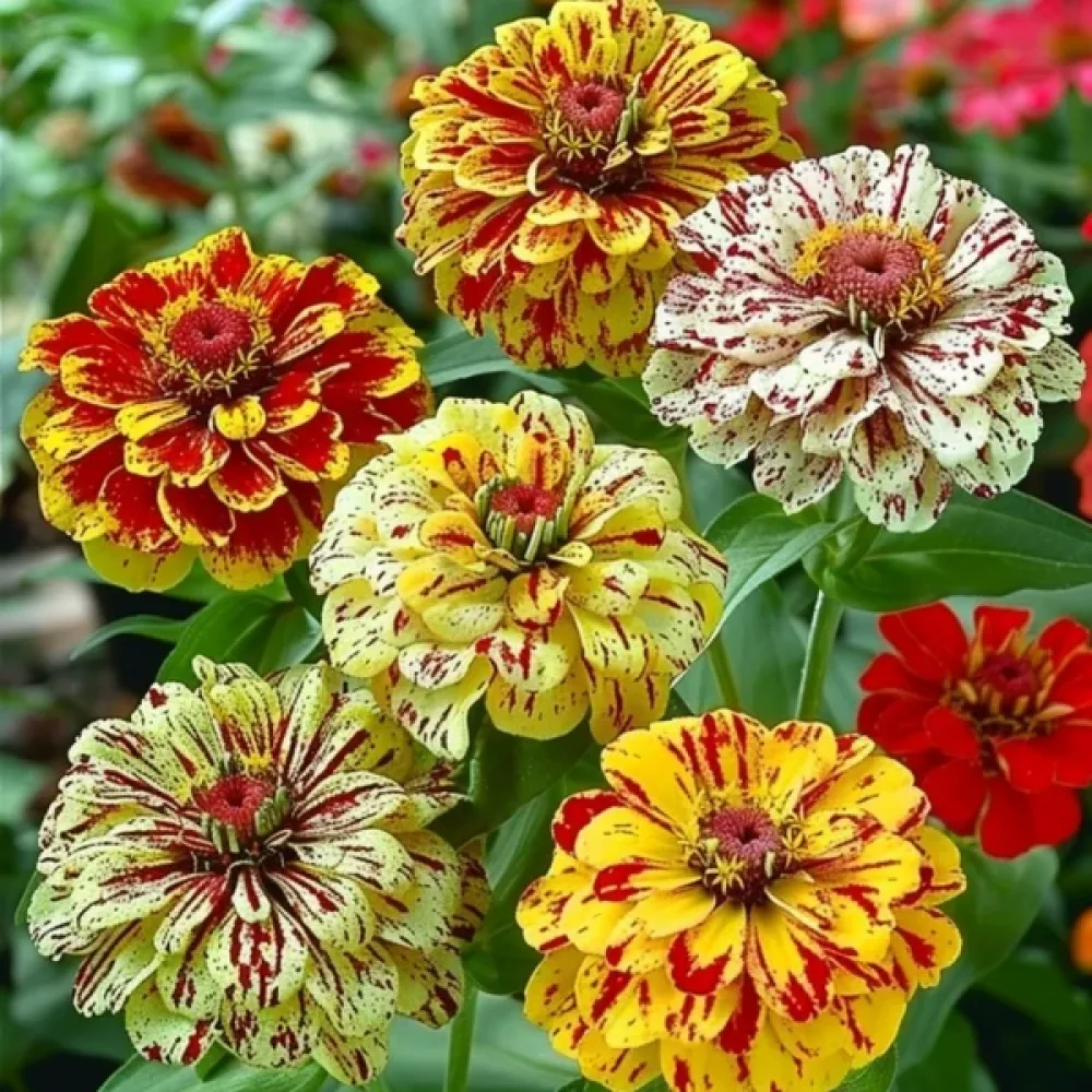 Tsinnia 'Candy Stripe' (sekoitus)