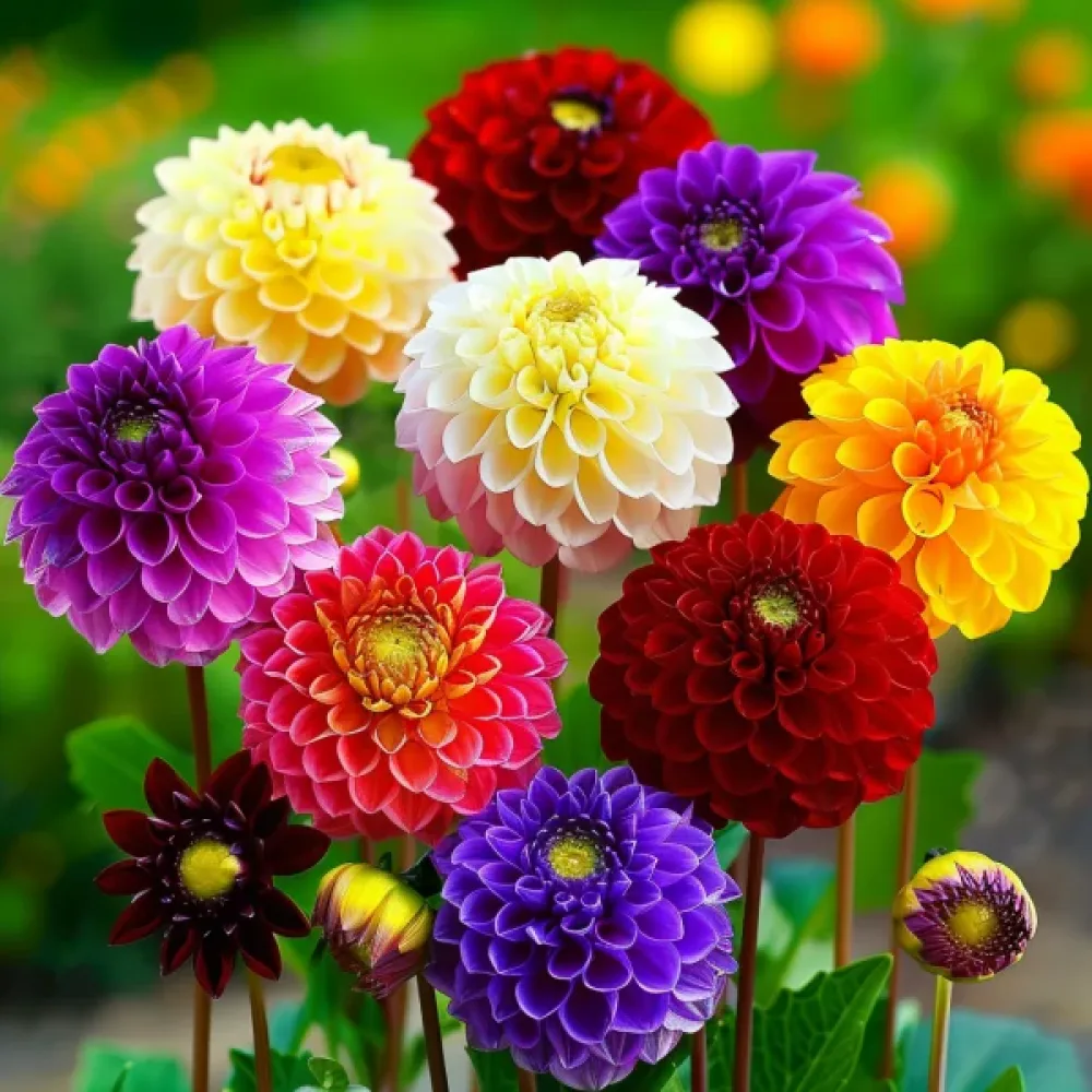 Korkea daalia 'Pompon' – sekoitus