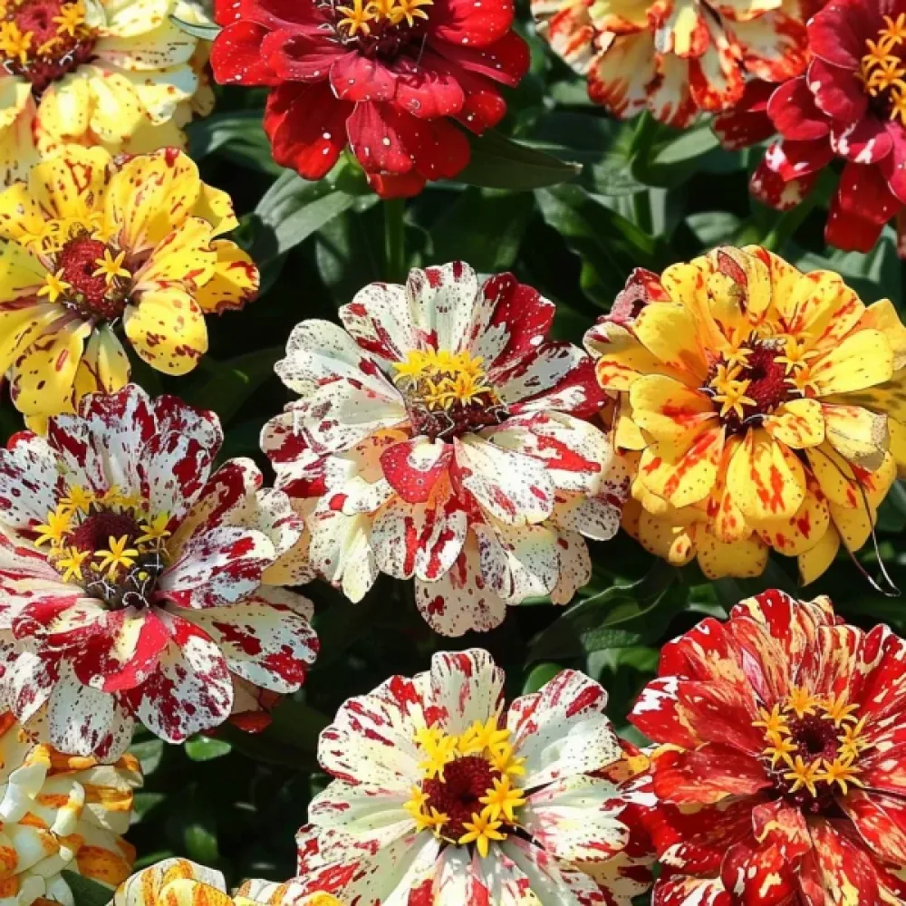 Tsinnia 'Candy Stripe' (sekoitus)