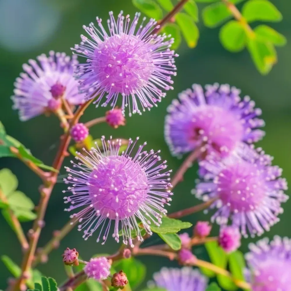 Häveliäs mimoosa Mimosa pudica, vaaleanpunainen