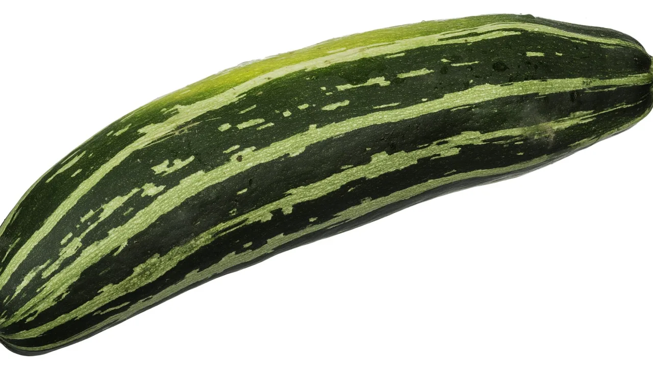 Raidallinen vihreä kesäkurpitsa