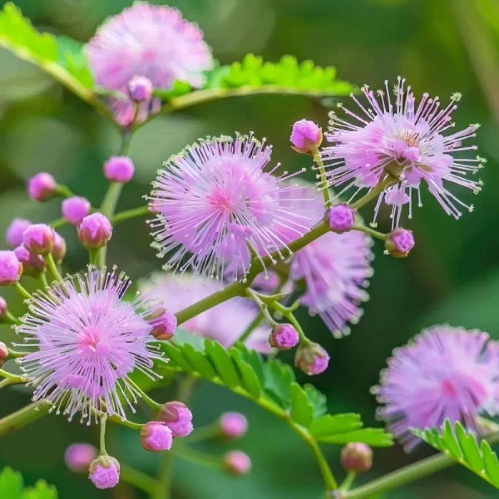 Häveliäs mimoosa Mimosa pudica, vaaleanpunainen