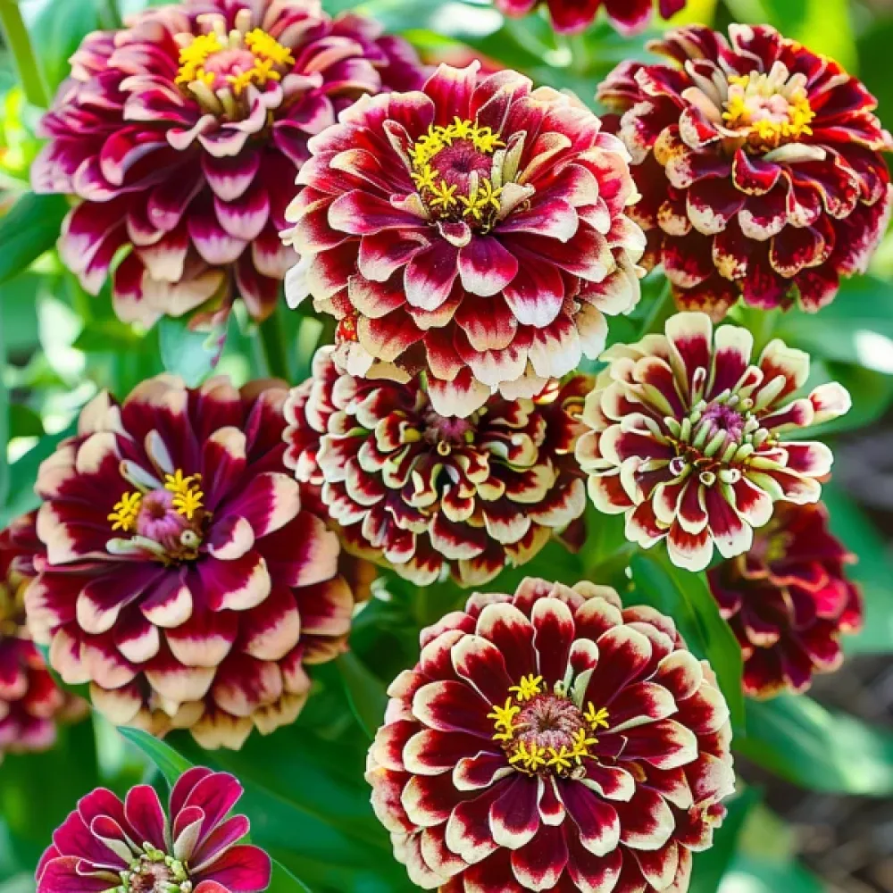 Zinnia haageana 'Aztec Burgundy'