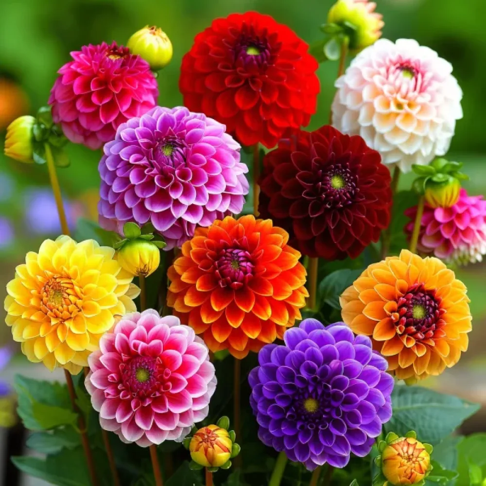 Korkea daalia 'Pompon' – sekoitus