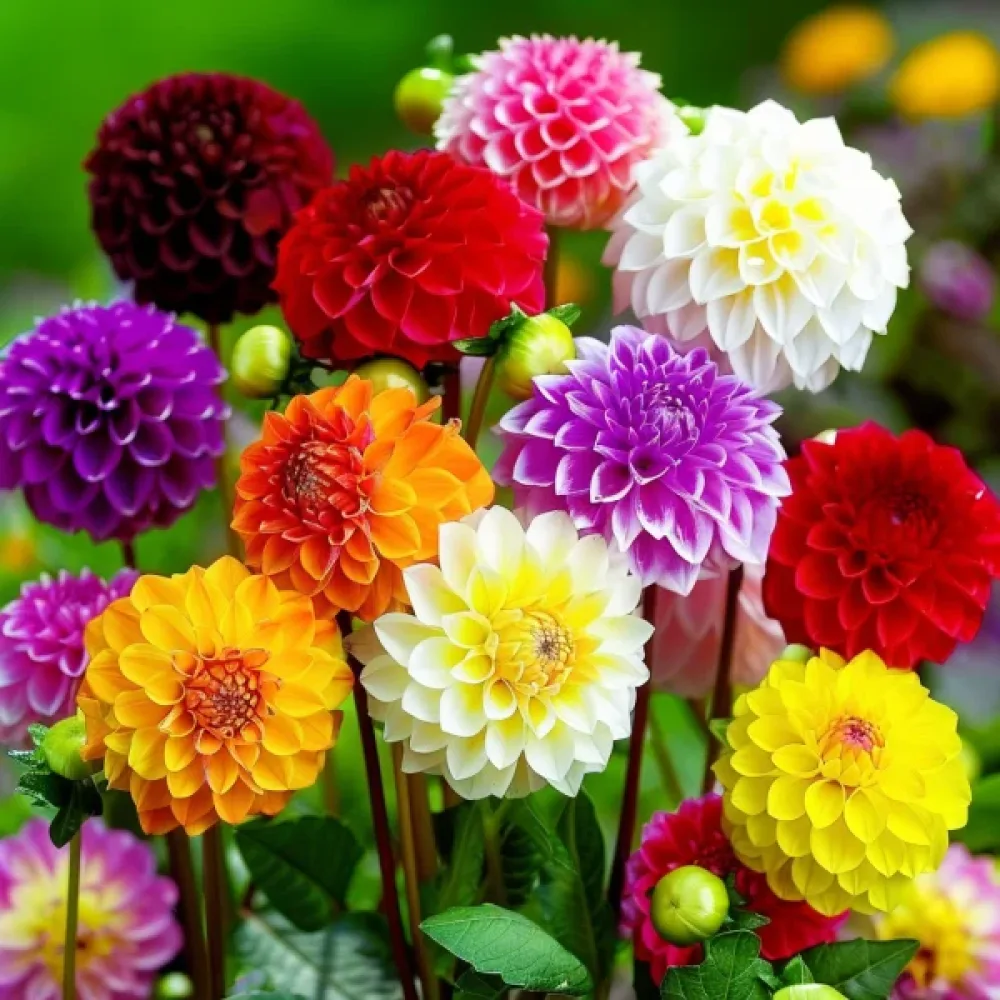 Korkea daalia 'Pompon' – sekoitus