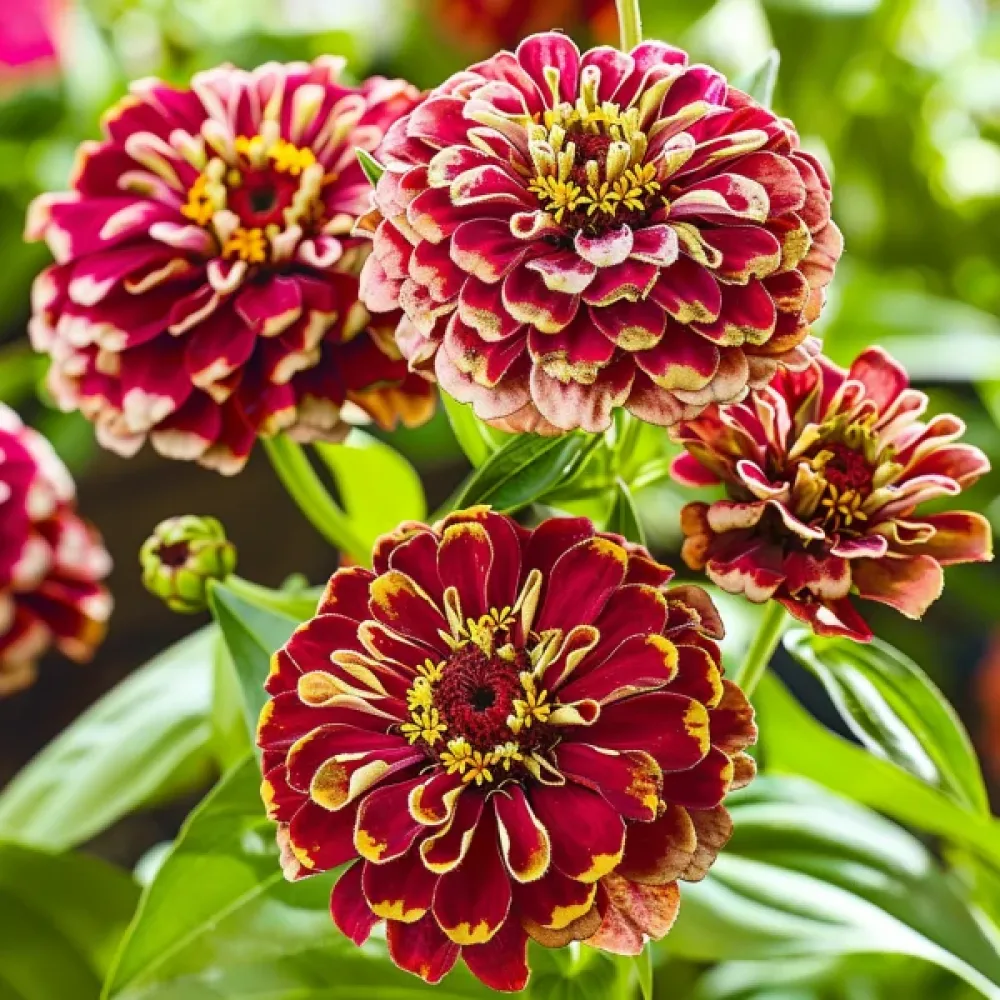 Zinnia haageana 'Aztec Burgundy'