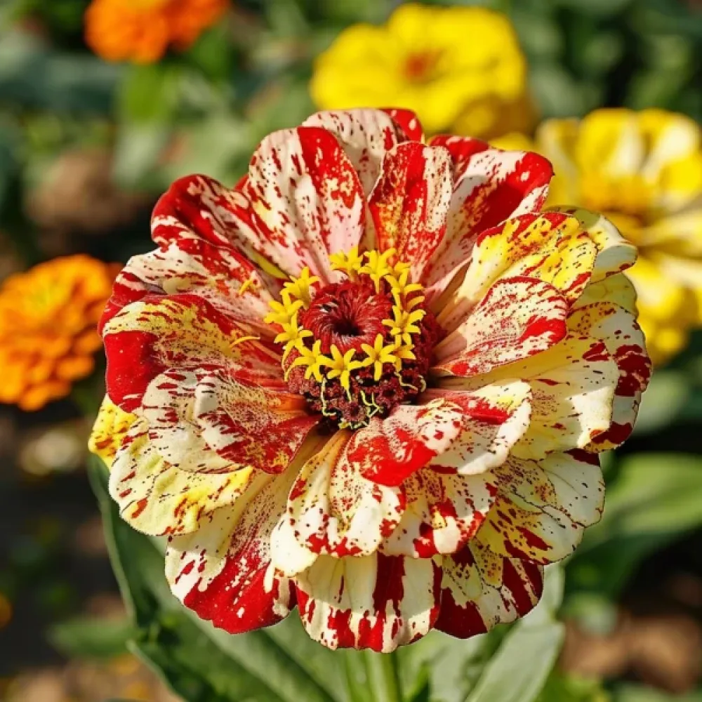 Tsinnia 'Candy Stripe' (sekoitus)