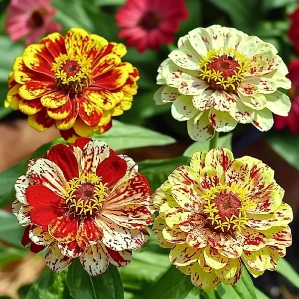 Tsinnia 'Candy Stripe' (sekoitus)