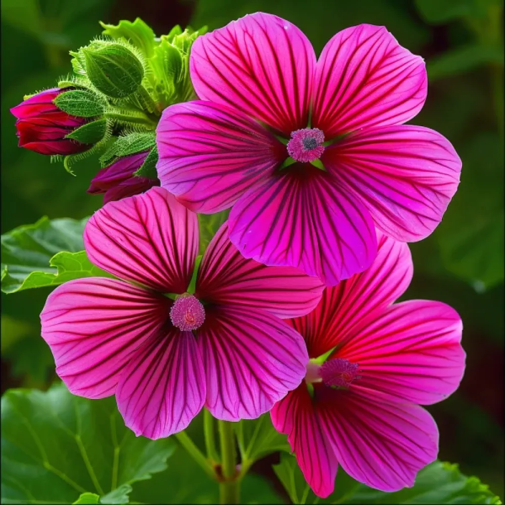 Malope trifida, violetti